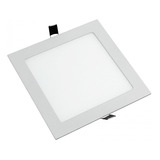 Panel Embutir Led 24w Cuadrado Marco Blanco Ø30cm