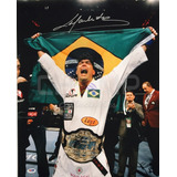 Poster Autografiado Lyoto Machida Ufc Mma Bellator Dragon