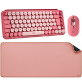 Logitech Combo Pop Keys + Pop Mouse Heartbreaker + Desk Mat