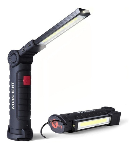 Linterna De Trabajo Led Plegable Recargable Con Imán