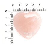4 Cm - Corazón Cuarzo Rosa. Amor Sabiduría Bienestar
