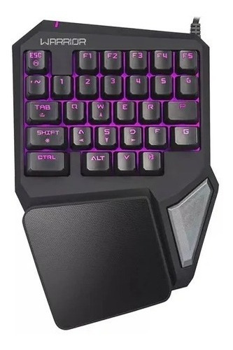 Teclado Gamer One Hand Drugi Semi Mecânico Led Warrior Tc238