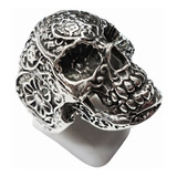 Anillo Calavera Plata Original Pida Talle Black Price H1