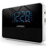 Lersgo Reloj Despertador De Radio Digital Con Cargador Usb,