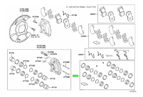 Kit Caliper Toyota 4runner Fj Cruiser 1gr 4.0 Foto 2