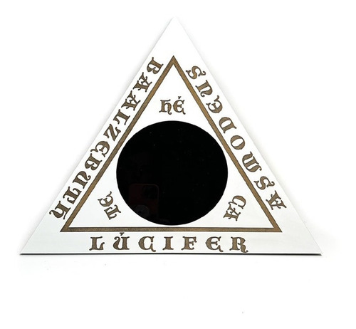 Triângulo Hécate 21 Cm Goétia Lucifer Baalzebuth E Asmodeus