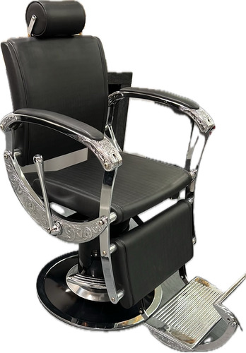 Cadeira De Barbeiro Ferrante Typo A Skull Alumínio Cromado