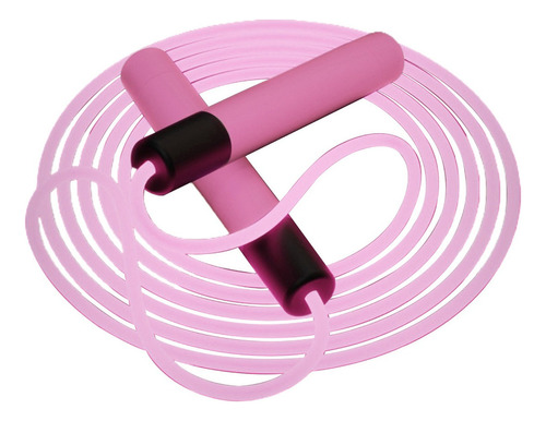 Cuerda Lazo Para Saltar Luz Led Optica Guaya Color Rosa