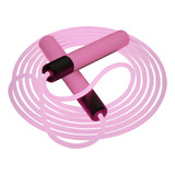 Cuerda Lazo Para Saltar Luz Led Optica Guaya Color Rosa