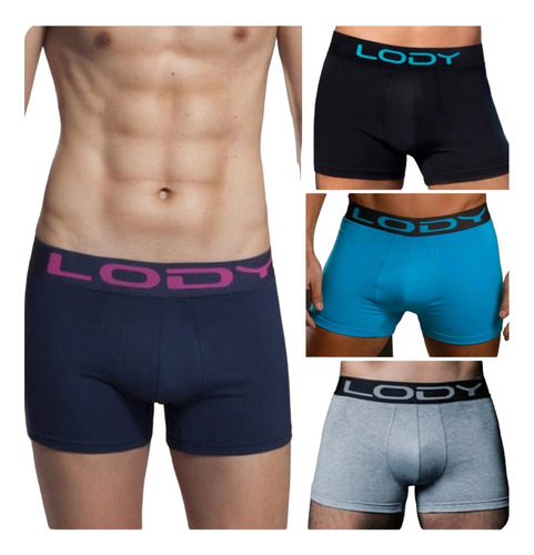 Pack X2 Lody Boxer Hombre Algodon Y Lycra Liso Art. 742