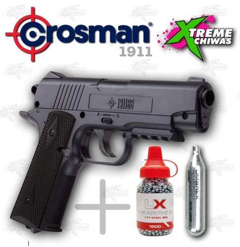 Pistola Crosman 1911 Bb Co2 1500 Balines Municiones Xtreme P