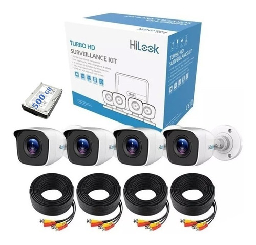 Kit 4 Camaras Vigilancia Seguridad Dvr Cctv 1 Mp 720p 500gbm