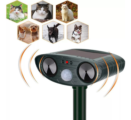 Yiyi Solar Repelente De Gato Ultra-sônico Animal Jardim E