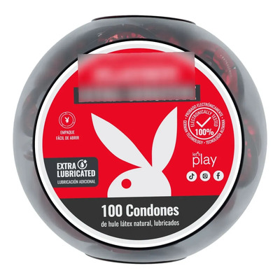 Playboy - 100 Condones Lubricados Extra Sensibles