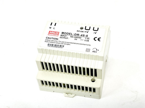 Fonte Chaveada Bi-volt 45w 5v 5a Trilho Din Dr-45-5