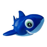 Brinquedo Tubarão Borracha Vinil Família Baby Shark Cor Azul