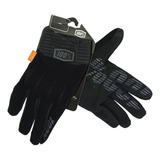 Guantes Motocross Enduro Negro Con Cubre Nudillo 