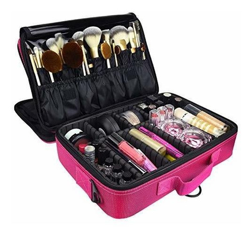 Estuche Maquillaje Viaje Profesional (15.5x5x11) Pink