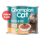 Lata Champion Cat Adulto Pollo Pack 4un Mp