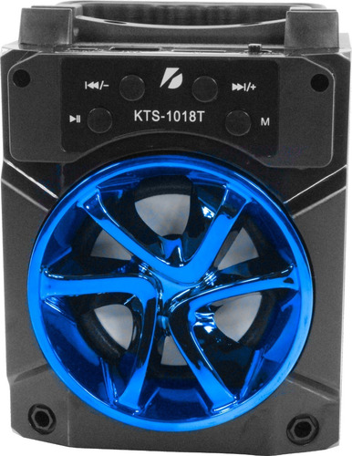 Caixa De Som Bluetooth Rádio Fm Portátil Usb Azul