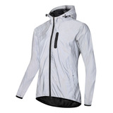 Chaqueta Con Capucha Para Ciclismo Wosawe, Totalmente Reflec