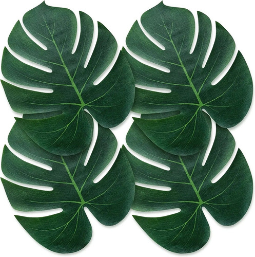 Hojas Palma Tropical Artificial, 12 Hojas Monstera Grande