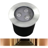 Balizador Spot Led Embutir Chao Piso Jardim 3w Ip65 Quente