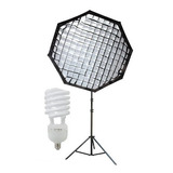 Kit Estúdio 135w Octogonal 60cm Grid Luz Continua P/ Vídeo 