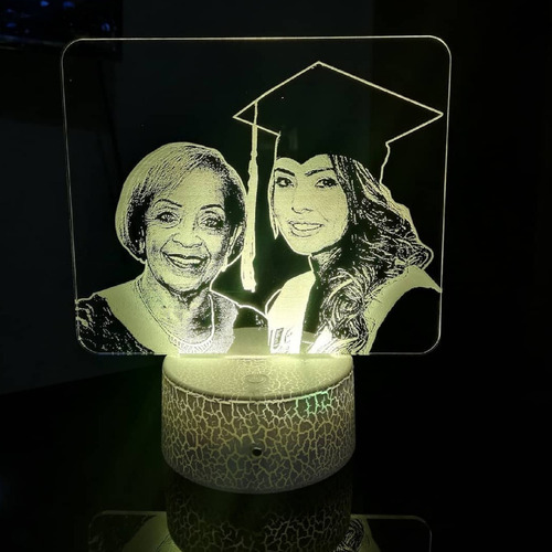 Lampara Led Personalizada Mama E Hija Graduación Detalle