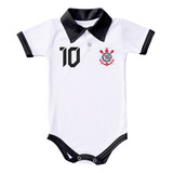 Body De Bebê Corinthians Camisa Polo Oficial