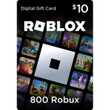 Roblox 10 Usd (800 Robux) Gift Card