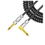Cable De Audio Para Guitarra Eléctrica, 1/4 Pulgada, Curvado