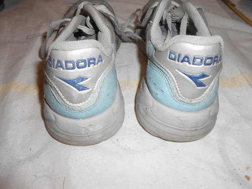 Zapatillas Diadora Celeste Y Grises   Muy Lindas  