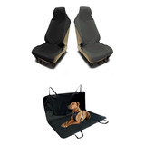 Combo Funda Asiento Impermeable Auto,4x2,4x4 Colocac.rapida 