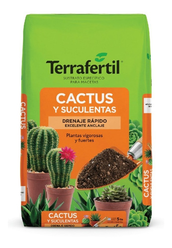 Sustrato Para Cactus Y Suculentas  Terrafertil   5l 