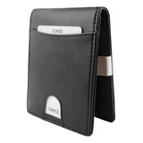 Cartera Hombre Plegable Protección Rfid Bloquean Robo Infor