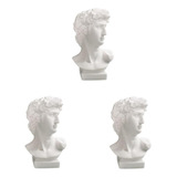 3 Uds David Cabeza Maceta Florero Decorativo Busto Estatua