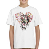 Remera De Niño Corazon Con Barril Toxico Skull Heart Art