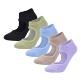 K 5 Pares Calcetines Yoga Antideslizantes Para Mujeres Y