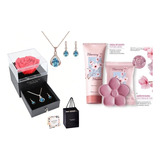 Rosa Eterna Preservada En Caja Collar +obsequio Set Oriflame