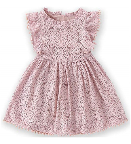 Ropa Para Bebe Vestido De Princesa Rosado Para Niña Talla 4t