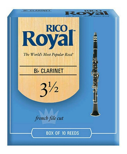Caña Para Clarinete Rico Royal - Rcb1035 - N° 3.5 Caja 10u