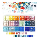 900 Azulejos De Mosaico De Vidrio De 2.2 Libras, 18 Colores 