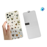 Funda Para iPhone Corazon Brillos Resistente Mujer Protector