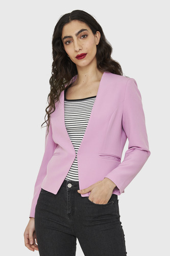 Blazer Entallado Clásico Malva Nicopoly