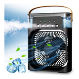 Mini Climatizador De Ar Umidificador Reservatório Água Gelo Cor Preto 110v/220v