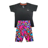 Conjunto Bermuda Infantil E Camiseta Uv50 Jrabbit