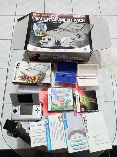 Consola Nintendo Ds Plata Metroid Prime Hunter Y Mario Ds 