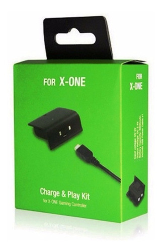 Bateria E Cabo Carregador Controle Xbox One Charge Play Kit