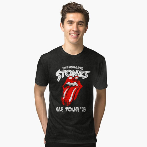 Polera Rolling Stones Tongue Rock Musica H